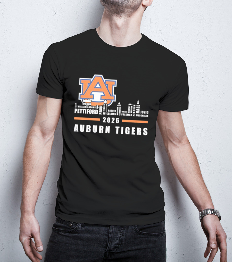 Auburn Tigers 2026 Pettiford Williams Broome Battie Skyline T-Shirt