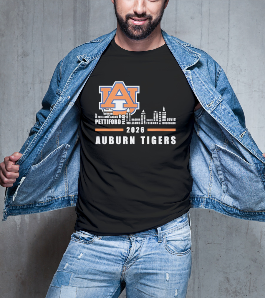 Auburn Tigers 2026 Pettiford Williams Broome Battie Skyline T-Shirt