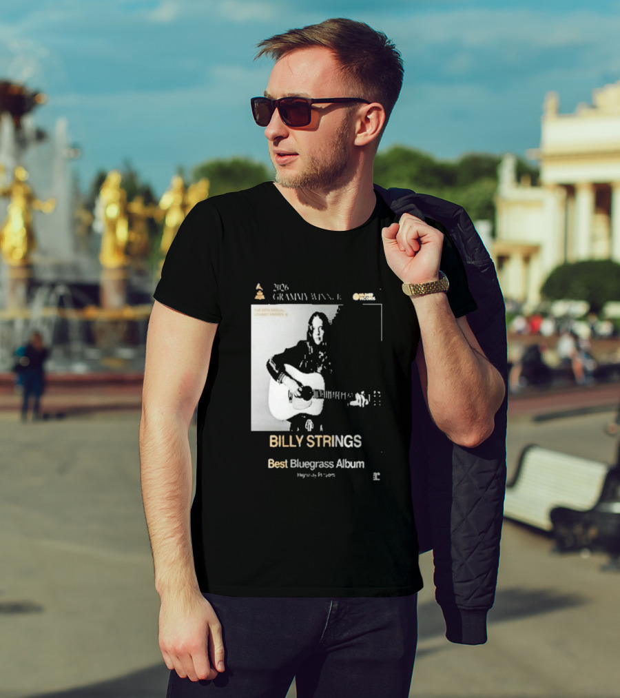 Billy Strings 2026 Grammy Winner Best Bluegrass Album Performance Acoustic Guitar T-Shirt