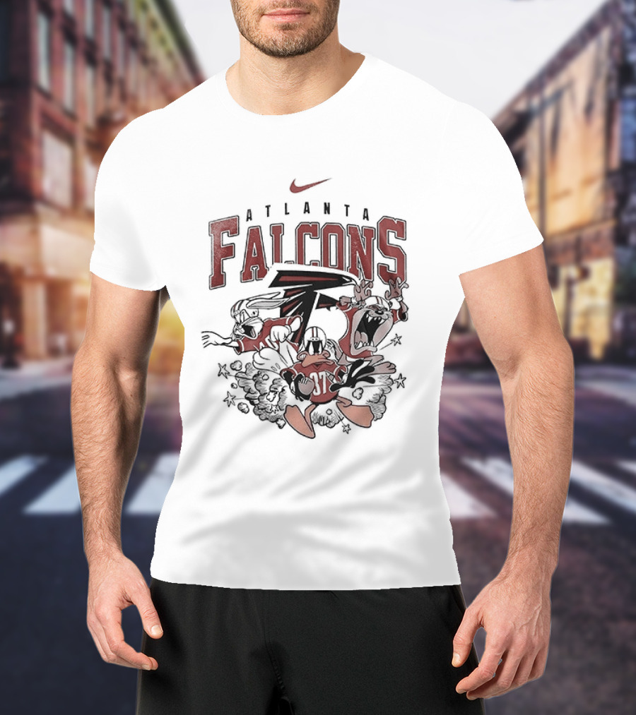 Nike Atlanta Falcons Looney Tunes Collaboration With Taz And Bugs Bunny T-Shirt