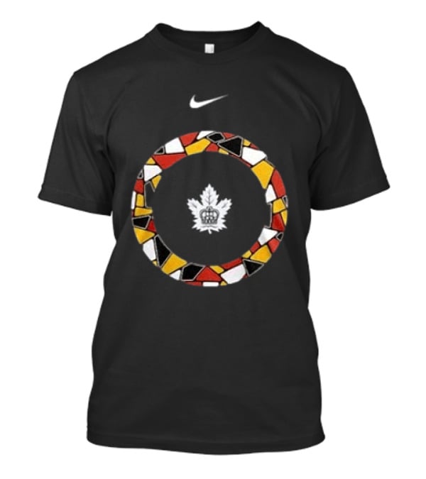Toronto Marlies Indigenous Nike Maple Leaf Mosaic Circle T-Shirt