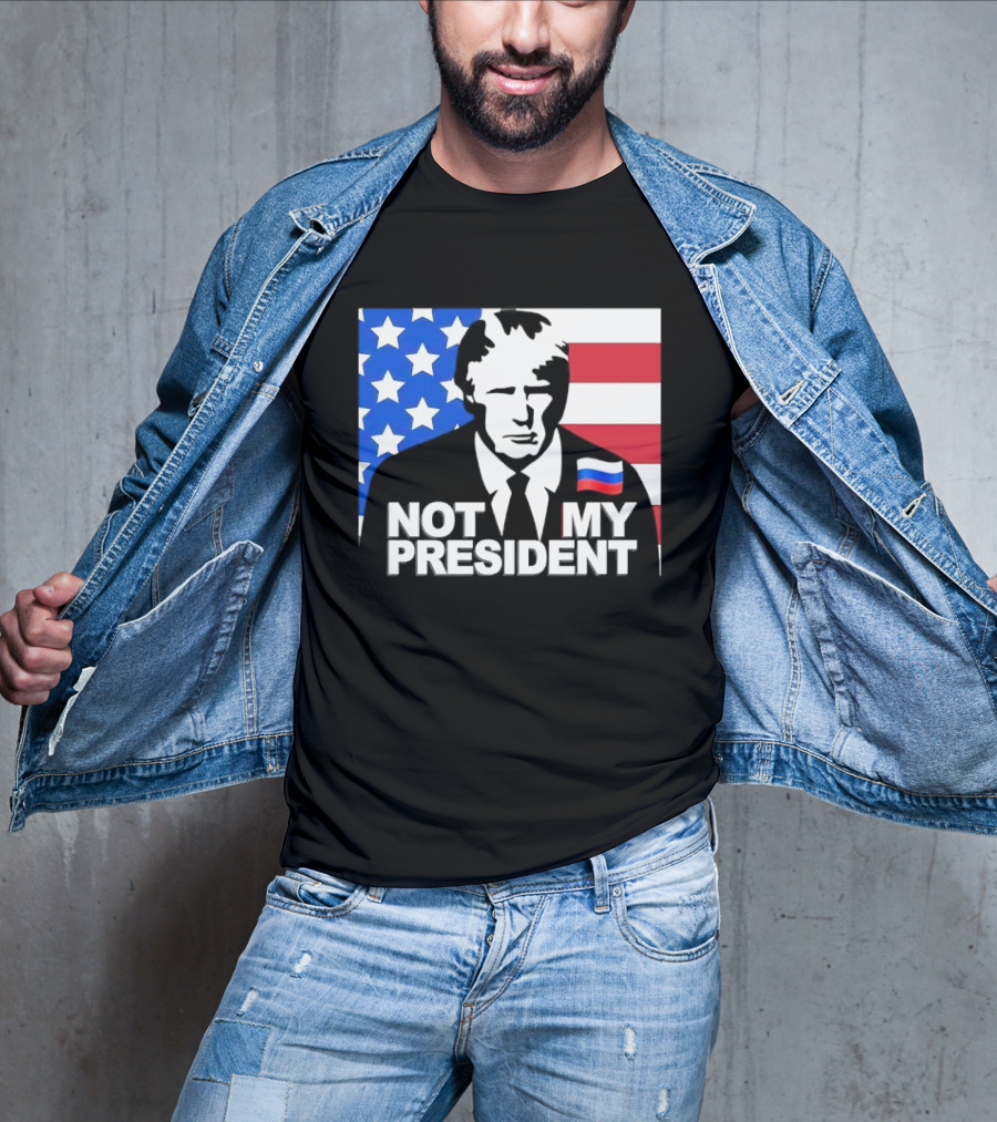 Not My President USA Flag American Russian T-Shirt