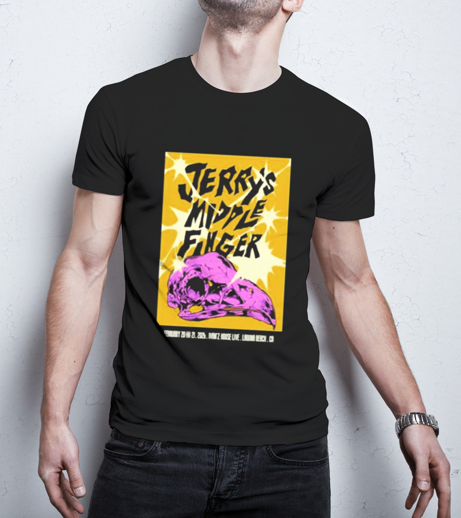 Jerry's Middle Finger Ivan's House Laguna Beach California February 20 & 21 2026 T-Shirt