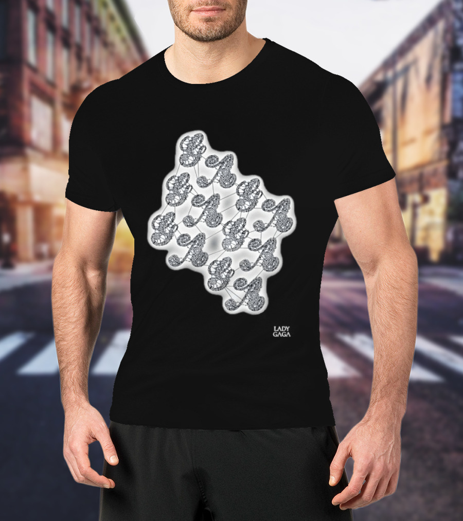 Lady Gaga Lace Gaga Artistic Monogram T-Shirt