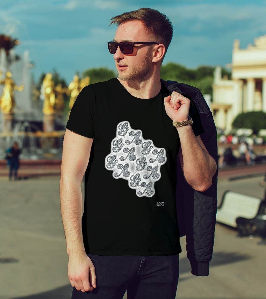 Lady Gaga Lace Gaga Artistic Monogram T-Shirt