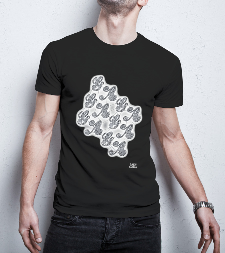 Lady Gaga Lace Gaga Artistic Monogram T-Shirt