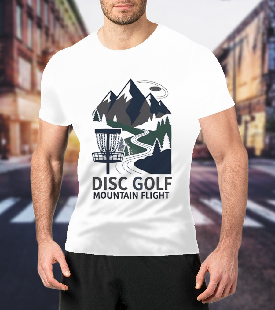 Disc Golf Mountain Flight Adventure Scenic Course T-Shirt