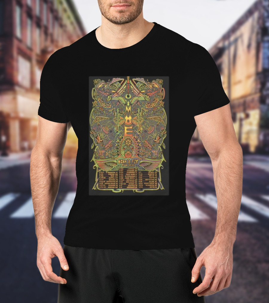 Moe Born To Fly Tour 2026 Psychedelic Artwork And Tour Dates T-Shirt