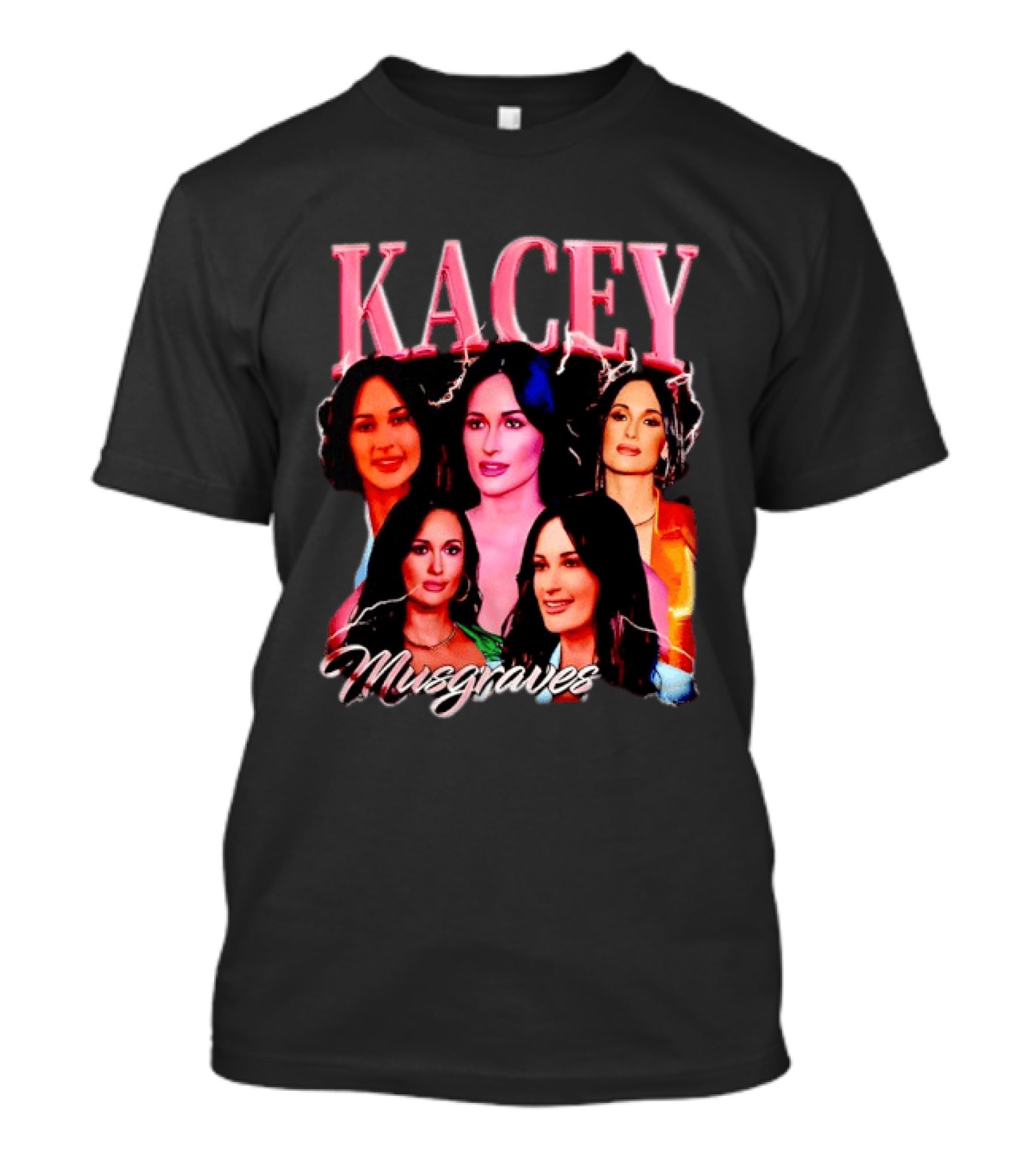 Kacey Musgraves Lightning Bold Portrait Collage T-Shirt