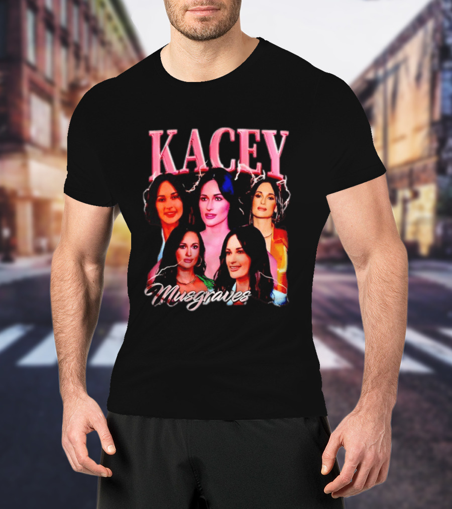Kacey Musgraves Lightning Bold Portrait Collage T-Shirt