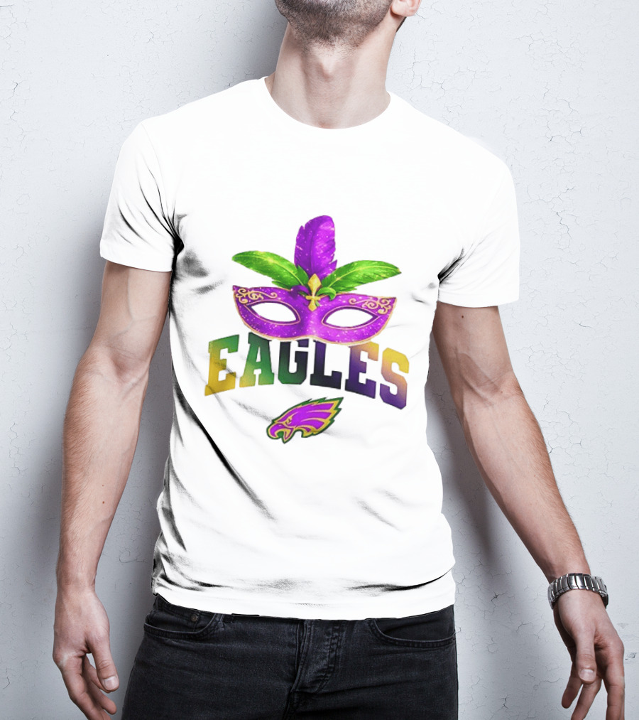 Eagles Mardi Gras Mask Festival Celebration T-Shirt