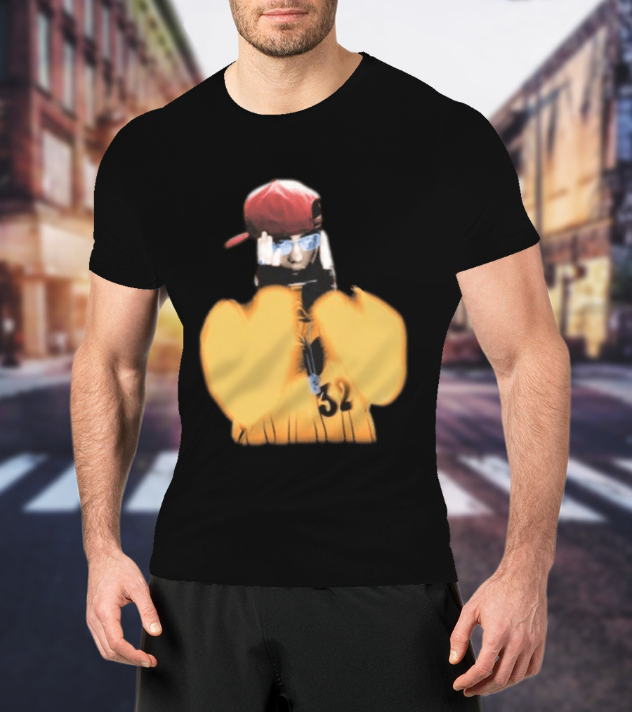 Billie Eilish Glasses Hit Me Hard And Soft Tour 2024 2025 Red Cap Style 32 T-Shirt