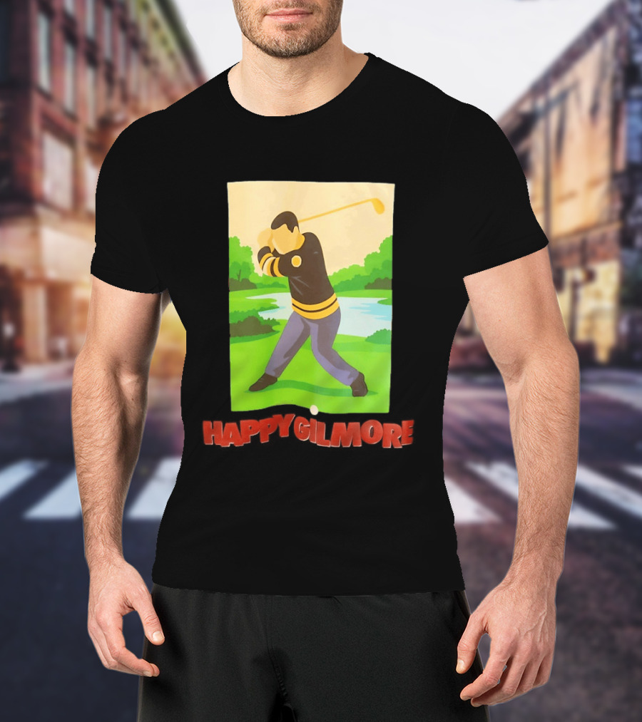 Happy Gilmore Hockey Player Golfing Pittsburgh Penguins T-Shirt