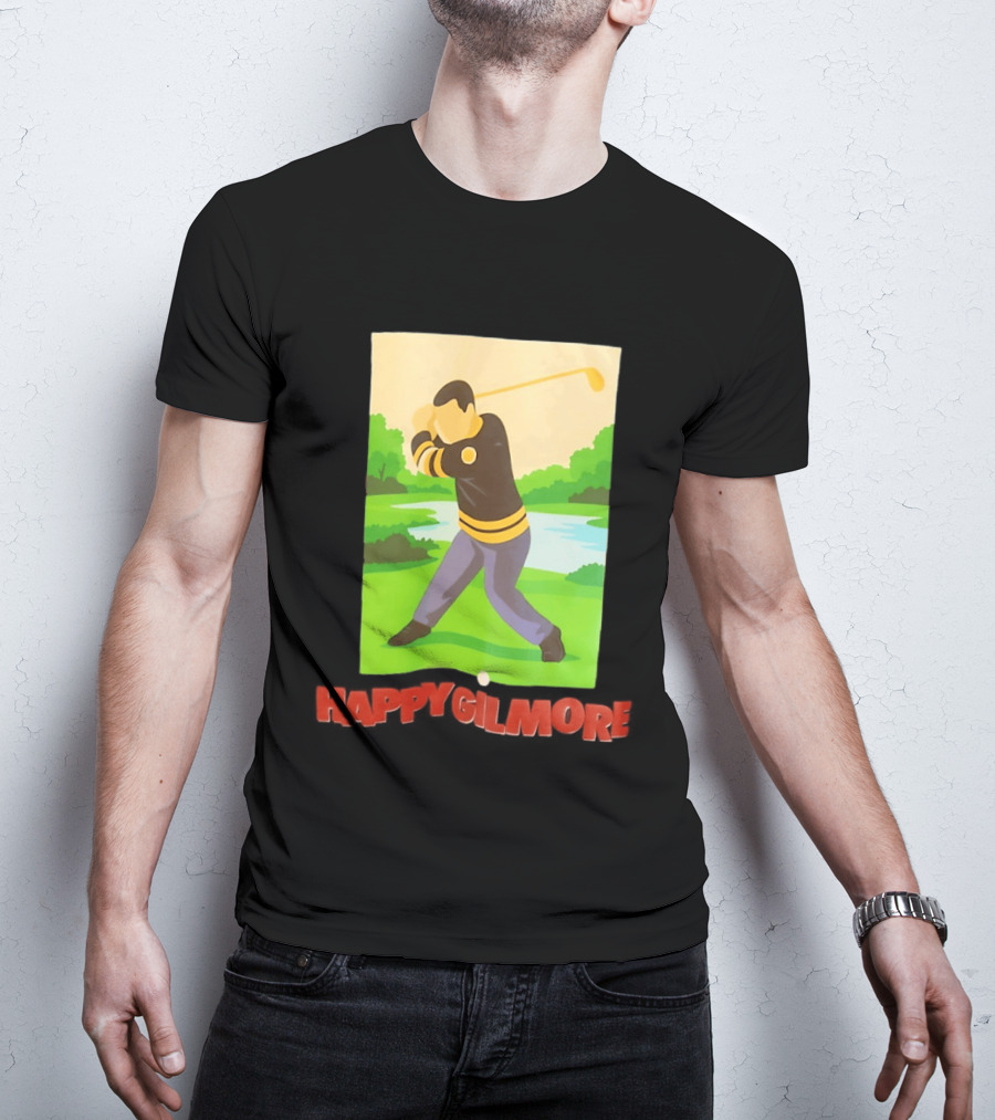 Happy Gilmore Hockey Player Golfing Pittsburgh Penguins T-Shirt
