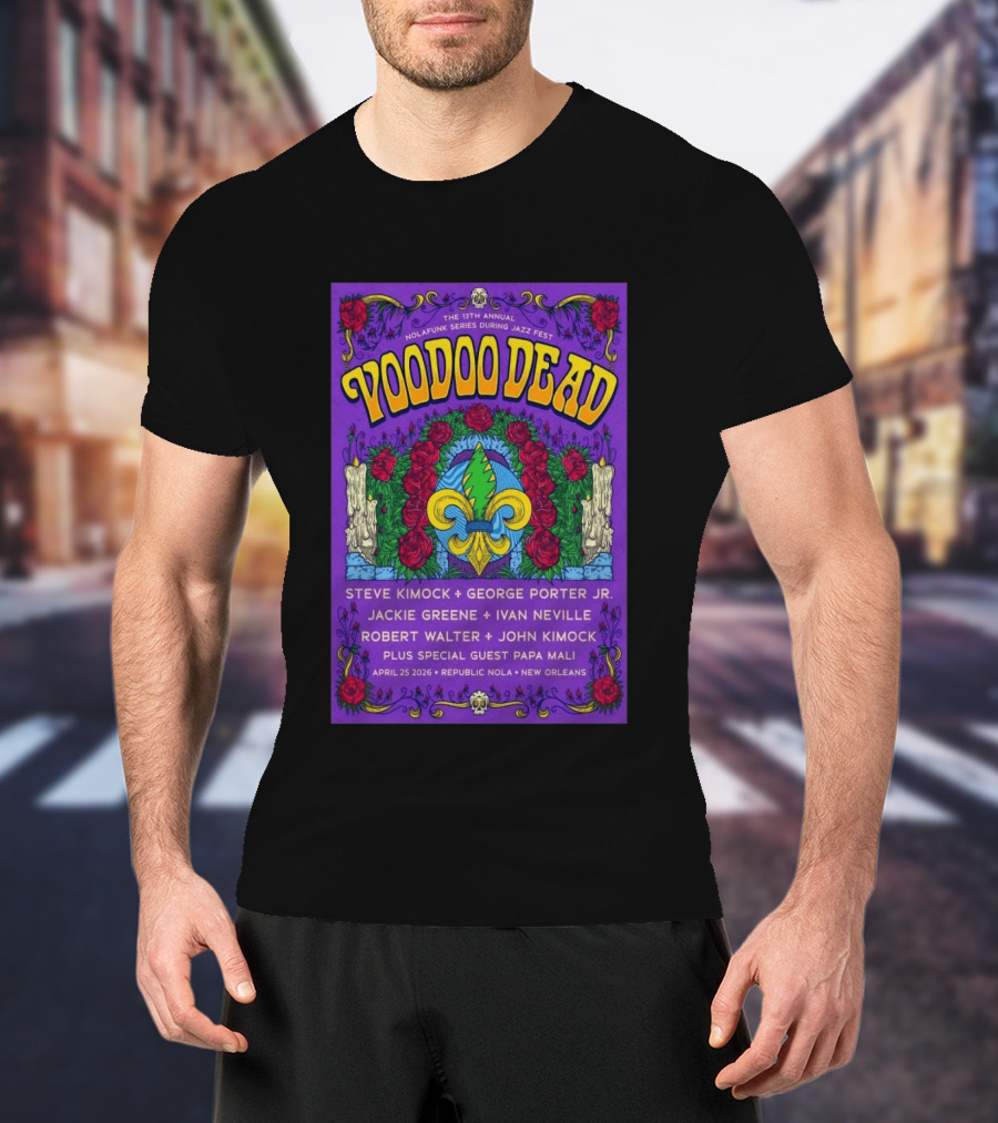 Voodoo Dead 13th Annual Nolafunk Series Jazz Fest New Orleans 2026 April 25 Republic NOLA T-Shirt