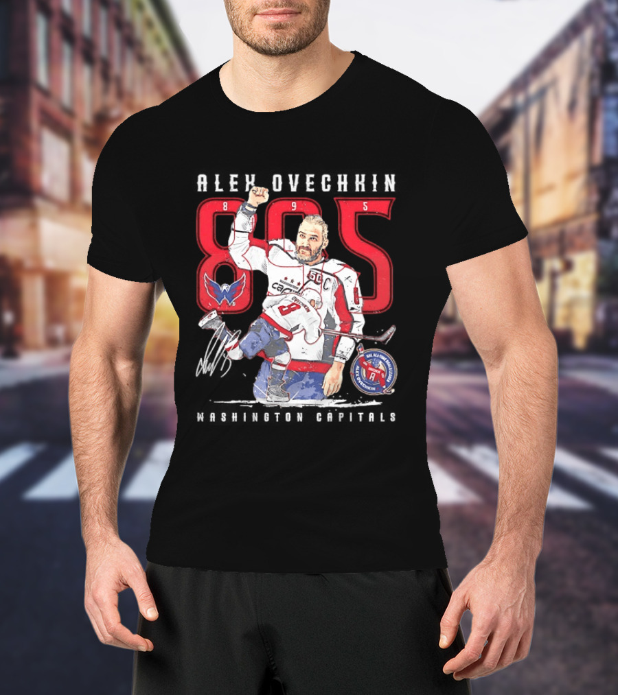 Alexander Ovechkin 895 Goal Scorer Washington Capitals Iconic Jersey Number NHL Champion T-Shirt
