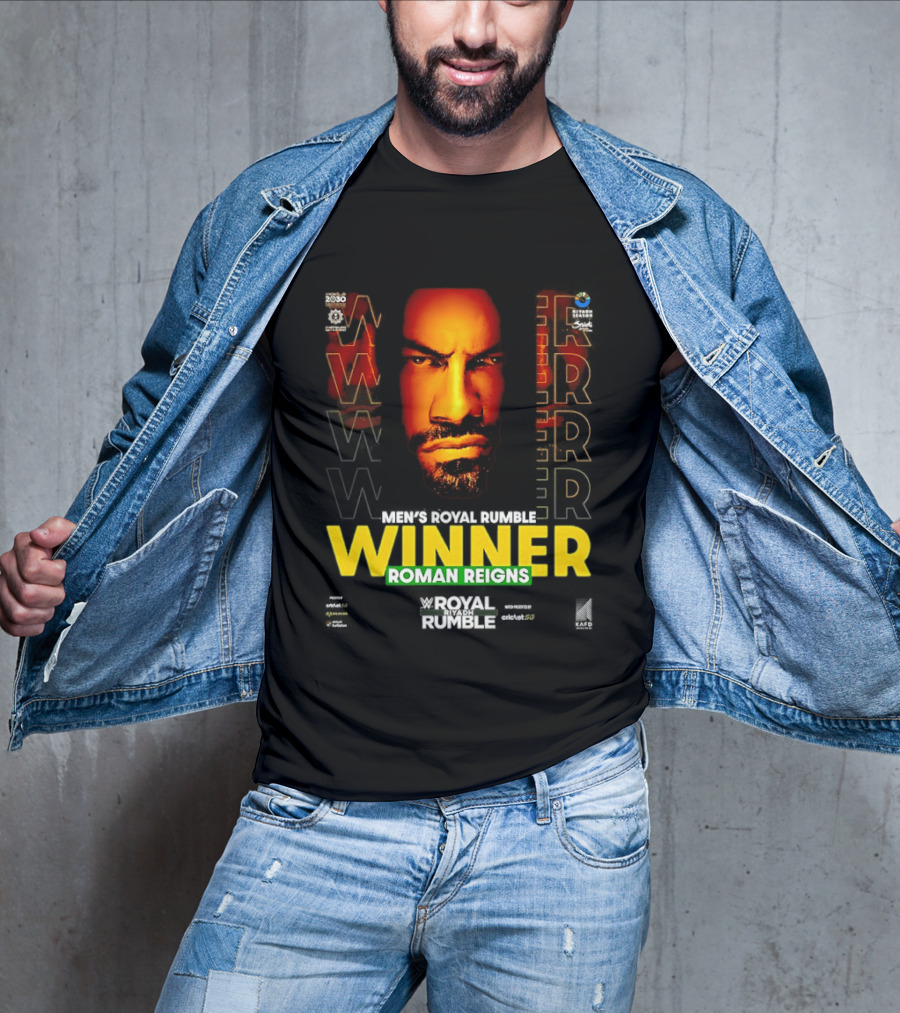Roman Reigns WWE Winner Royal Rumble Riyadh 2026 T-Shirt