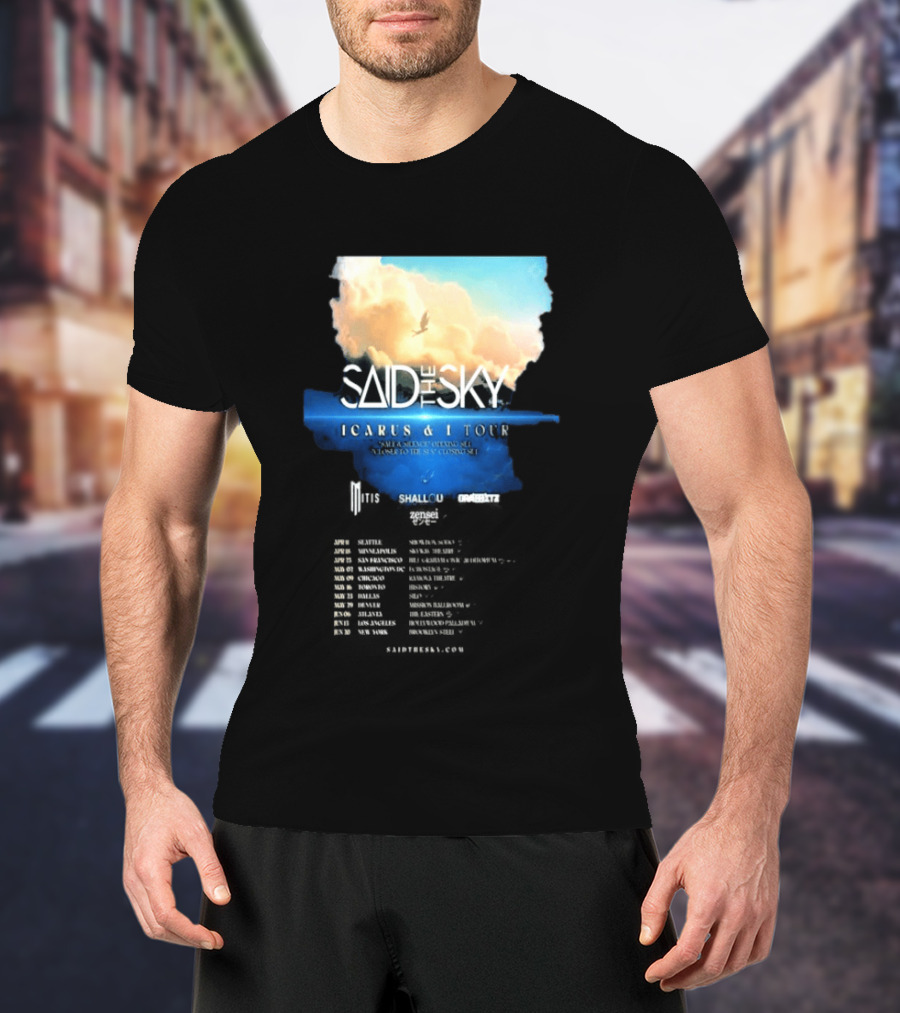 Said The Sky Icarus & I Tour 2026 Dates Clouds Shallou Special Guest T-Shirt
