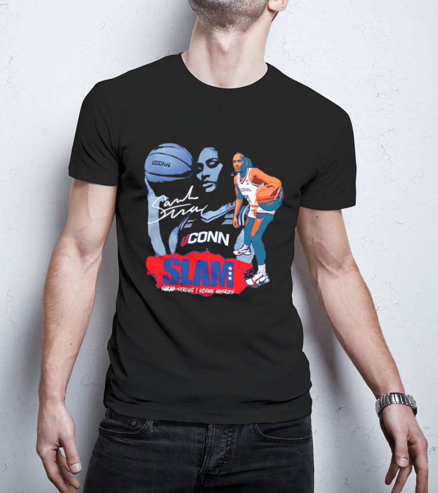 UConn Huskies Sarah Strong Basketball SLAM Cover T-Shirt