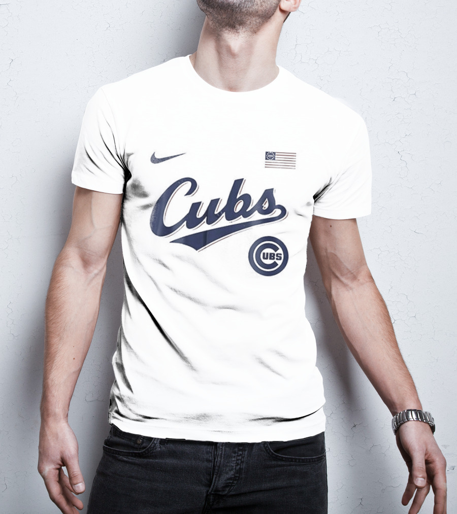 Nike Cubs USA 250th Anniversary Flag T-Shirt