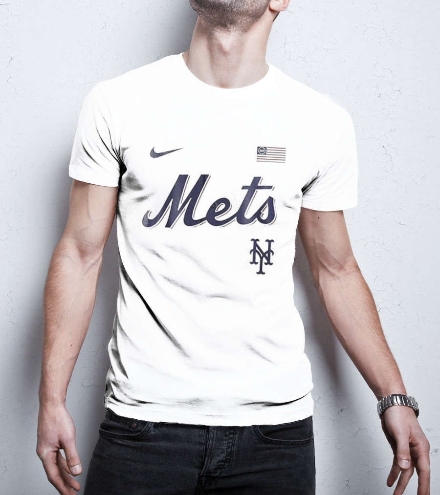 New York Mets Nike USA Flag 250th Anniversary Baseball T-Shirt