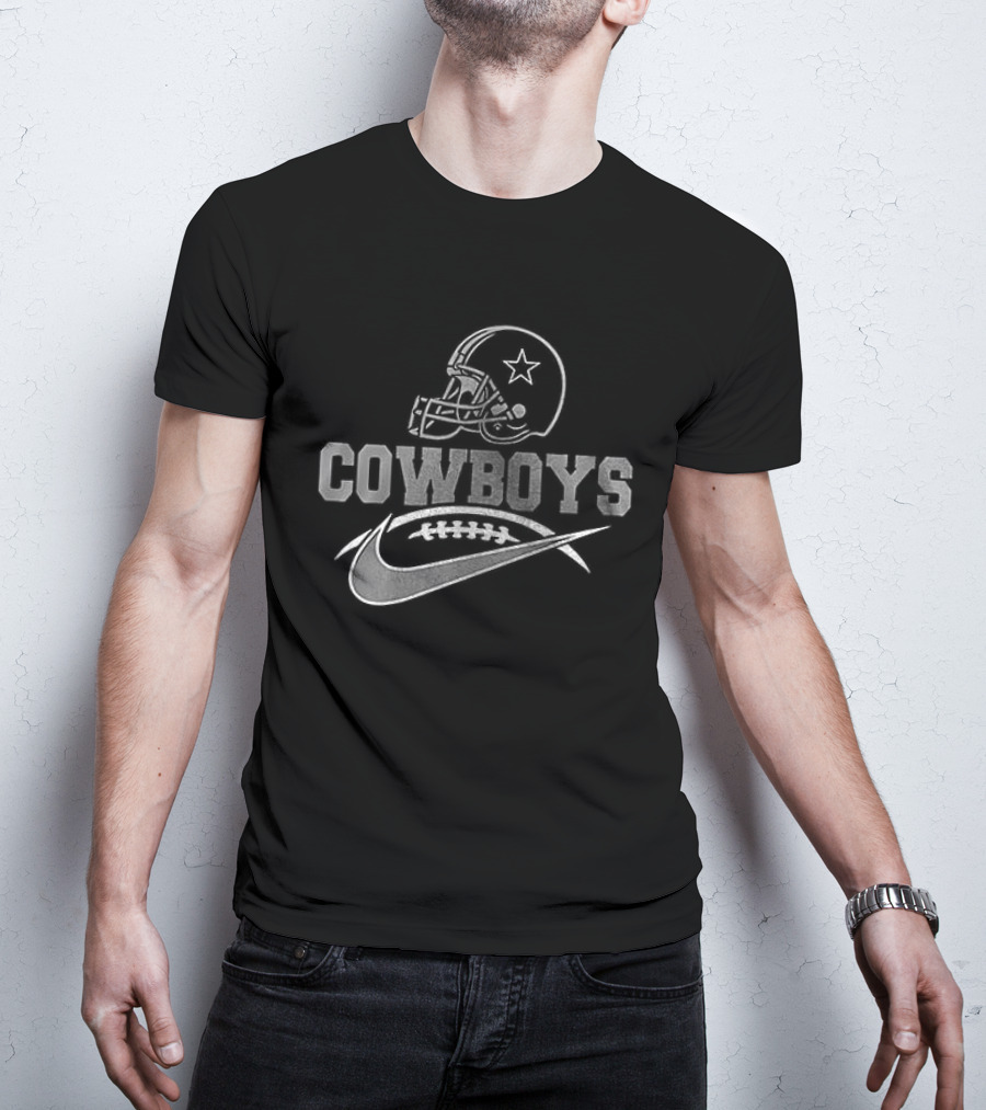 Dallas Cowboys Helmet Nike Swoosh Football Fanatic T-Shirt