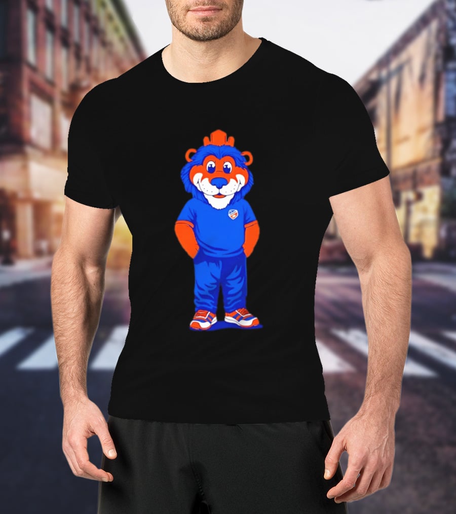 FC Cincinnati Casual Gary Mascot Blue And Orange Outfit T-Shirt