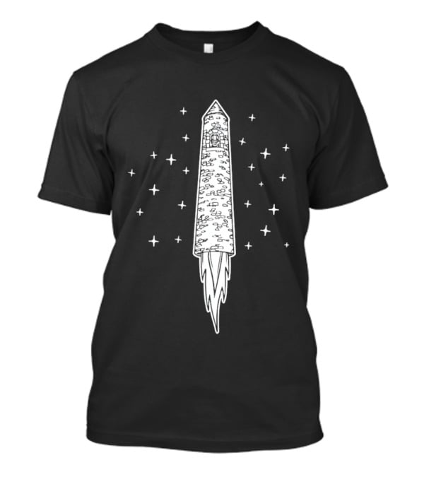 GlendaRocket Rocket Light And Stars T-Shirt