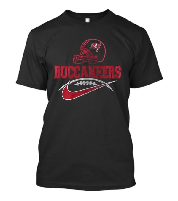 Tampa Bay Buccaneers Helmet And Nike Swoosh T-Shirt