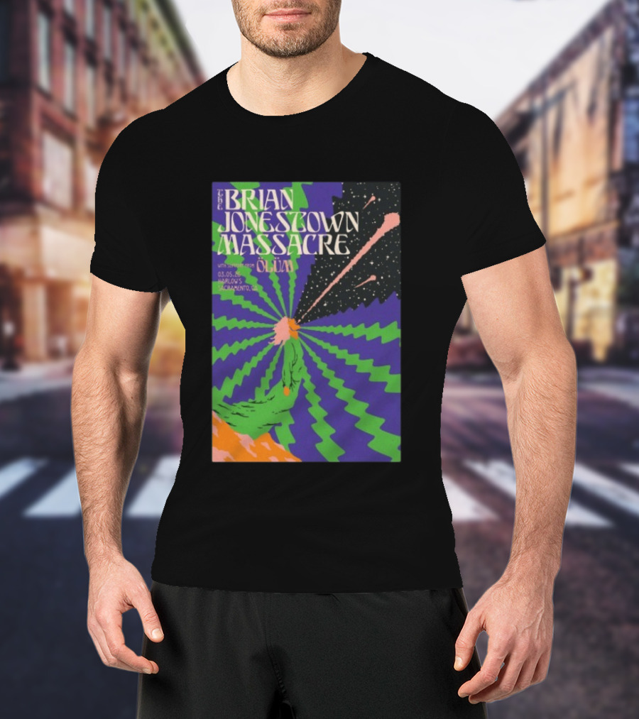 The Brian Jonestown Massacre Sacramento March 5 2026 Oliva Event Flyer At Harlows T-Shirt