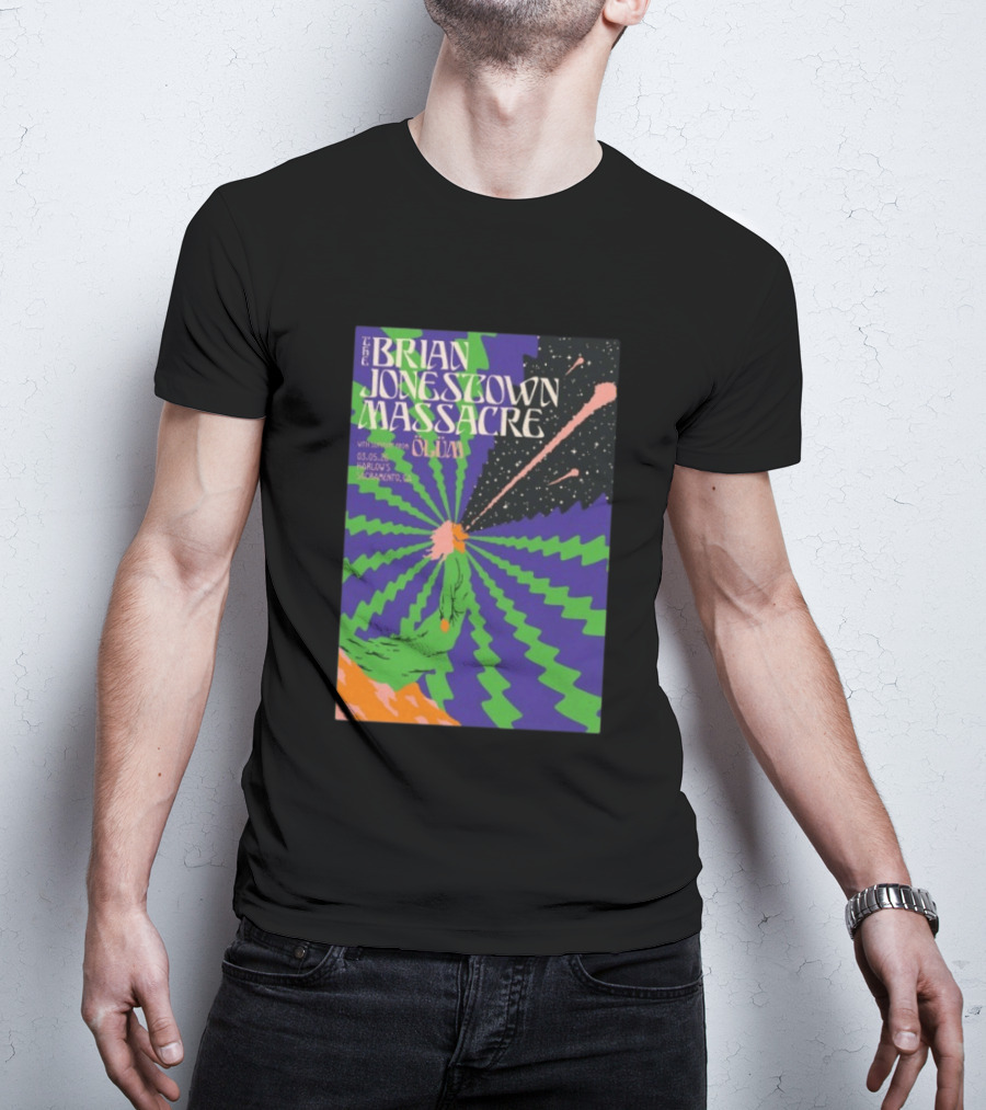 The Brian Jonestown Massacre Sacramento March 5 2026 Oliva Event Flyer At Harlows T-Shirt