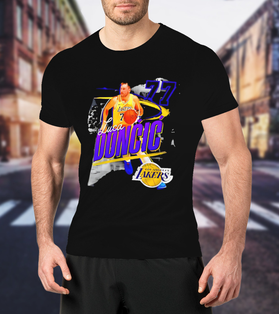 Luka Dončić Number 77 Los Angeles Lakers Basketball NBA 2026 T-Shirt