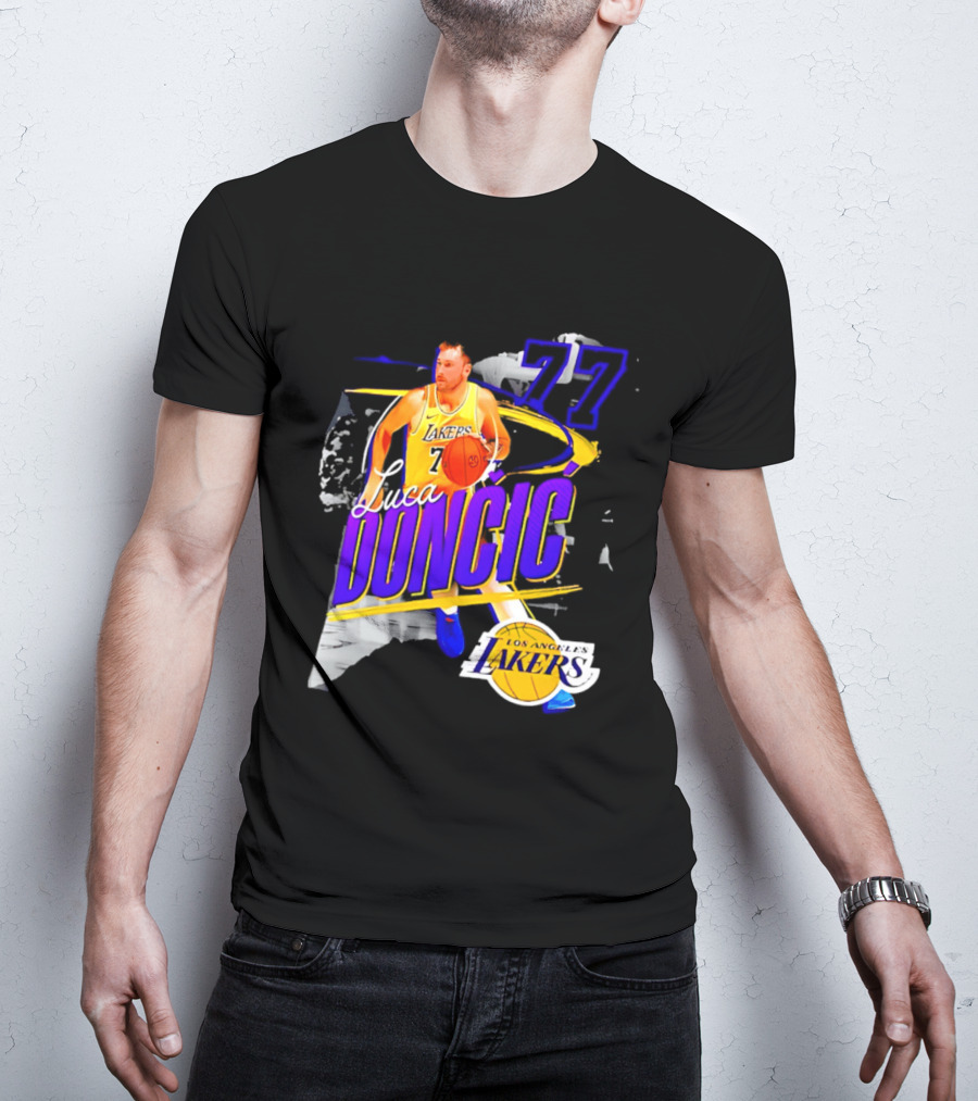 Luka Dončić Number 77 Los Angeles Lakers Basketball NBA 2026 T-Shirt