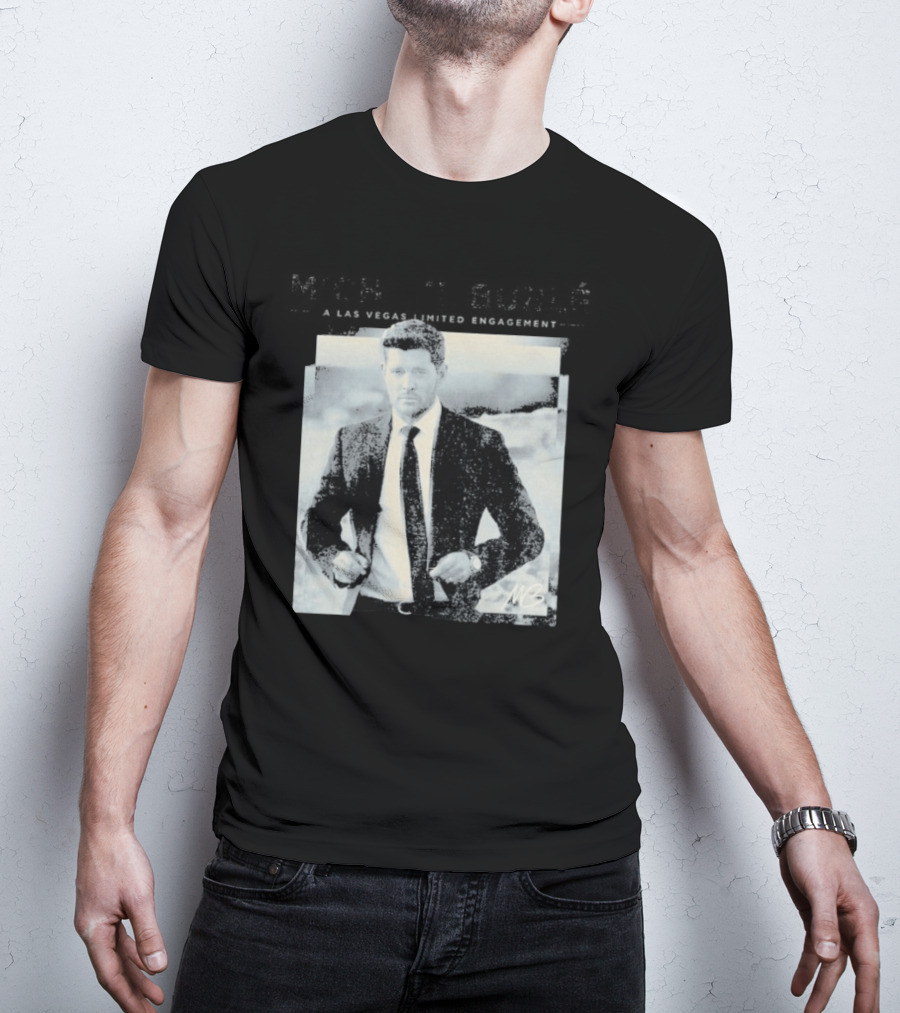 Michael Buble A Vegas Photo Classic Suit Style MB Signature T-Shirt