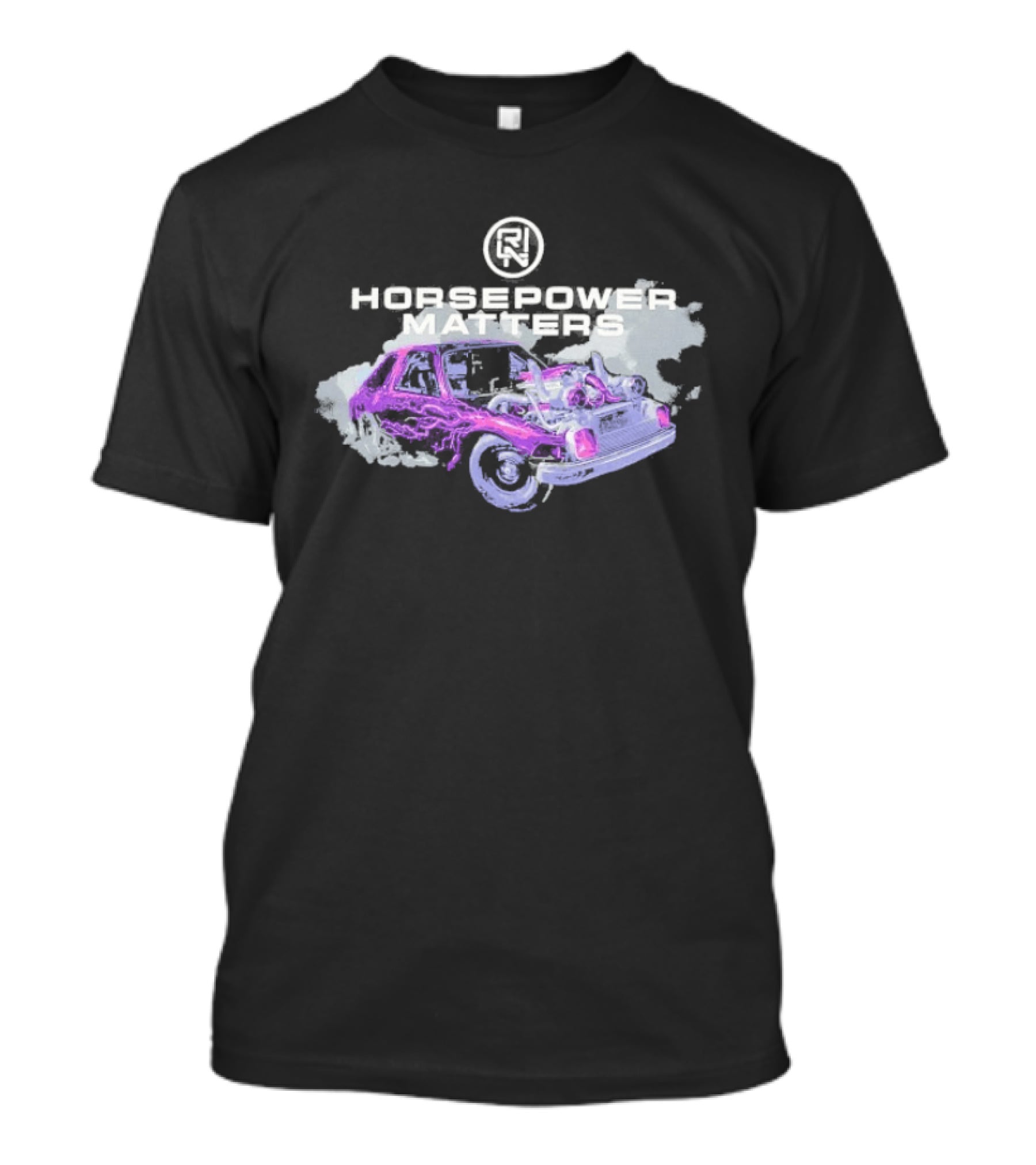 Robby Layton Horse Power Matters Purple Car Motif T-Shirt