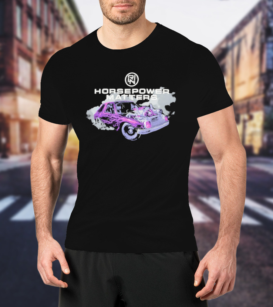 Robby Layton Horse Power Matters Purple Car Motif T-Shirt