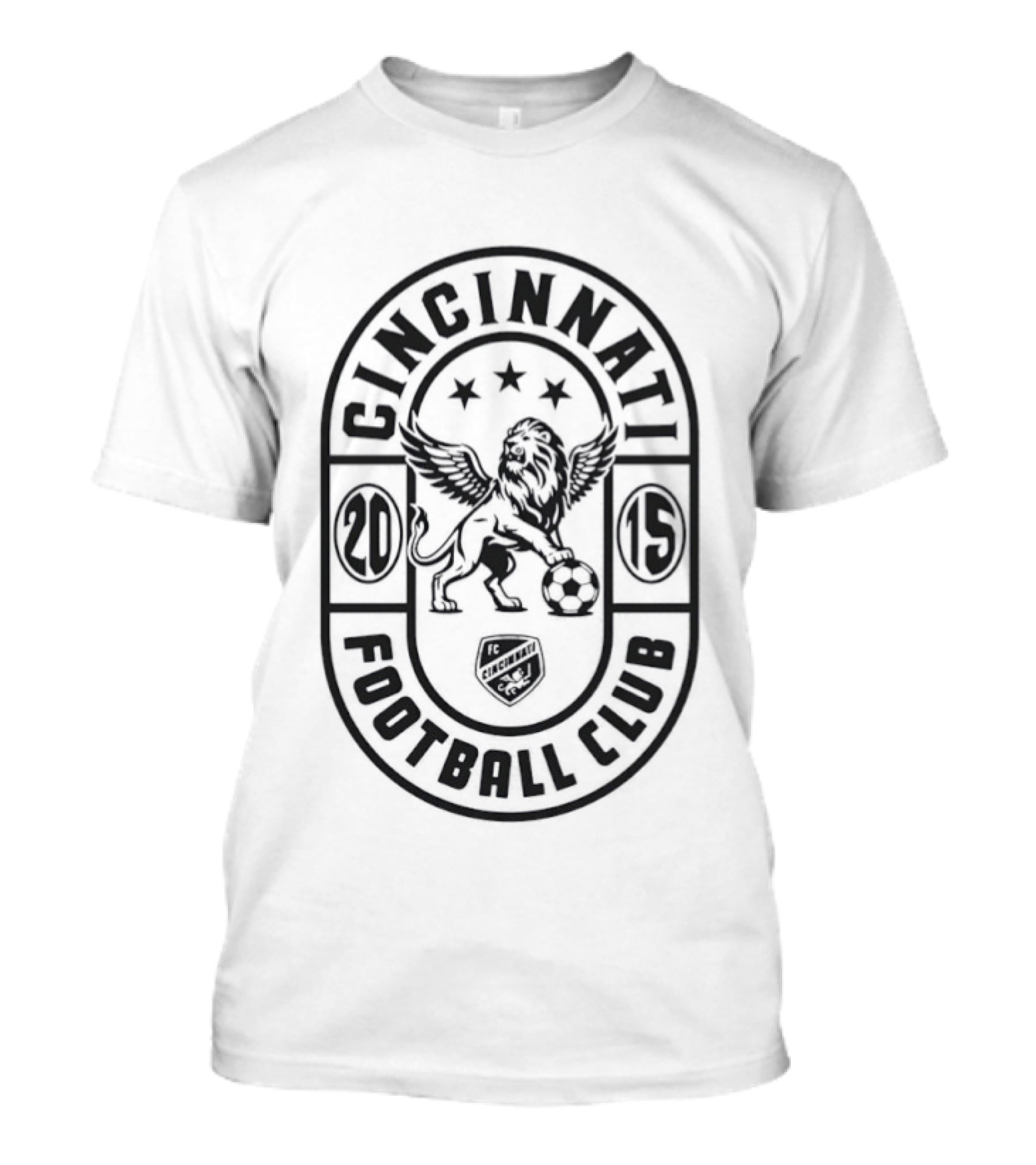 Cincinnati Football Club Winged Lion Emblem Est 2015 T-Shirt