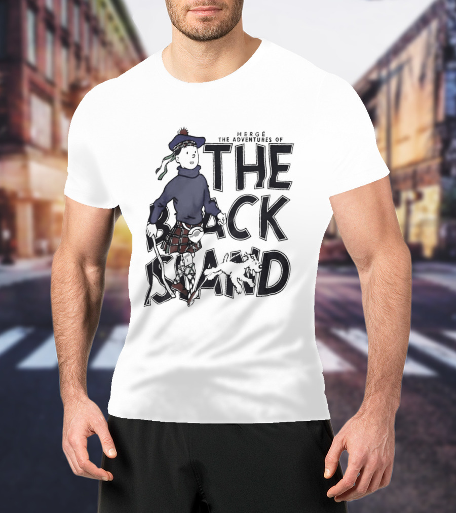 Hergé The Adventures Of Tintin The Black Island Character In Scottish Attire T-Shirt