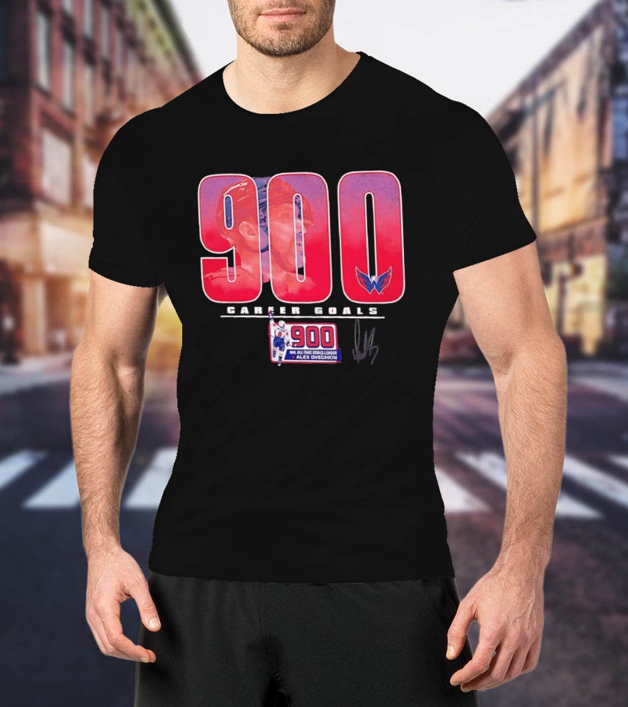 Washington Capitals Alex Ovechkin 900 NHL Career Goals All Time Goals Leader T-Shirt