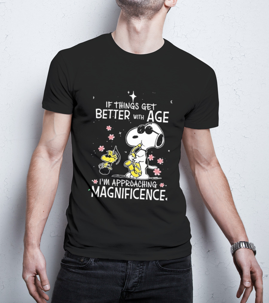 Snoopy And Woodstock Better With Age Approaching Magnificence Blossom T-Shirt