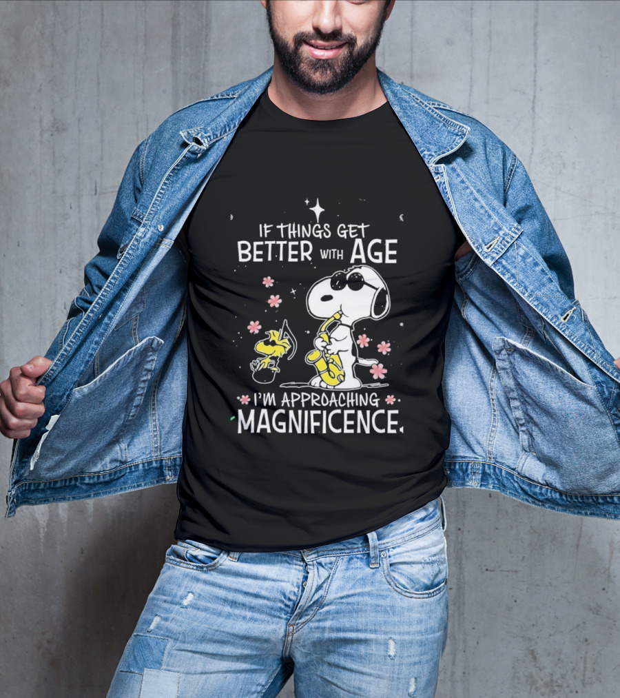 Snoopy And Woodstock Better With Age Approaching Magnificence Blossom T-Shirt