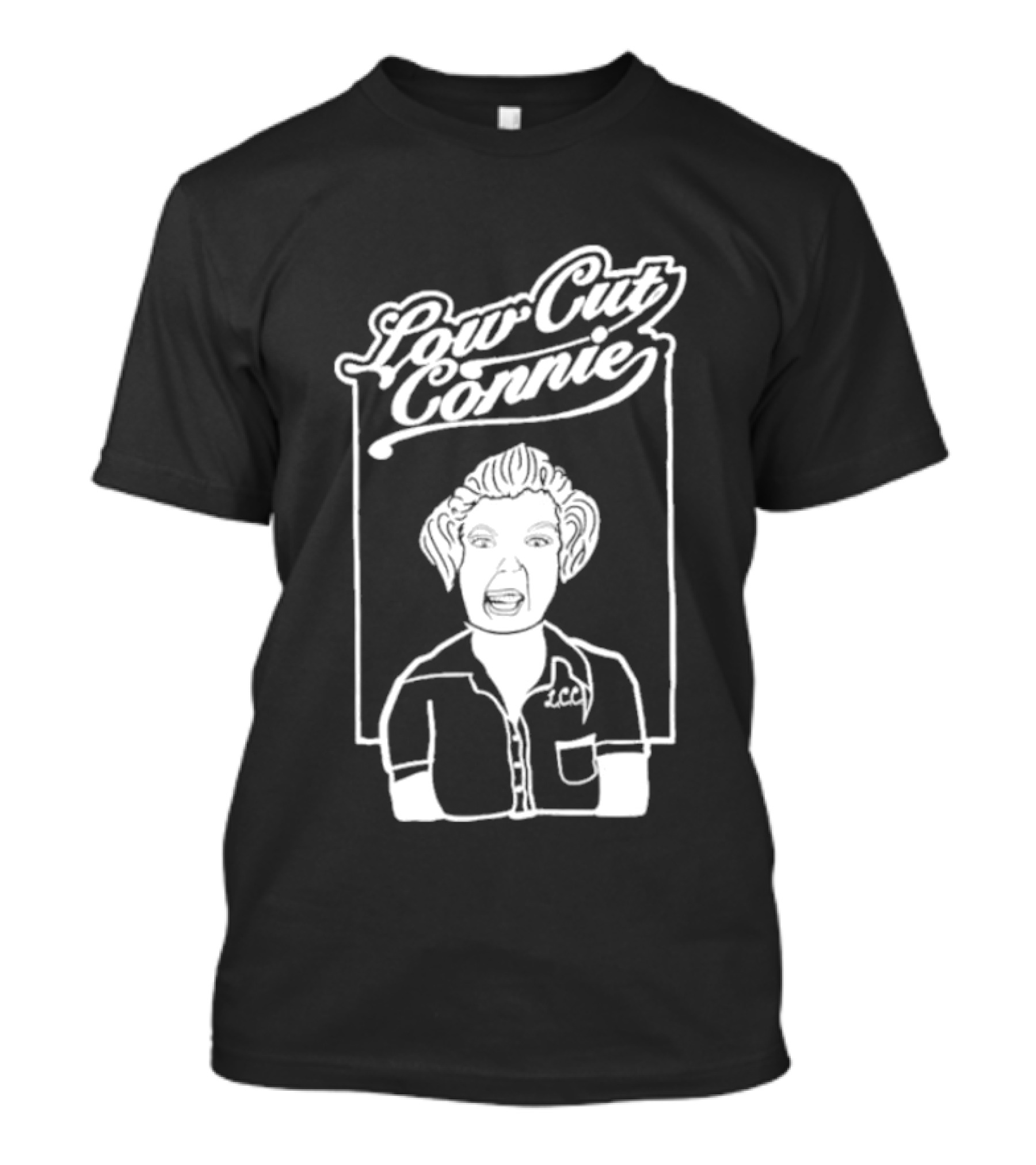 Low Cut Connie Vintage Outline Monochrome T-Shirt