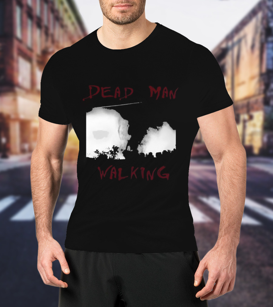 Dead Man Walking Zombie Hand Print Grunge T-Shirt