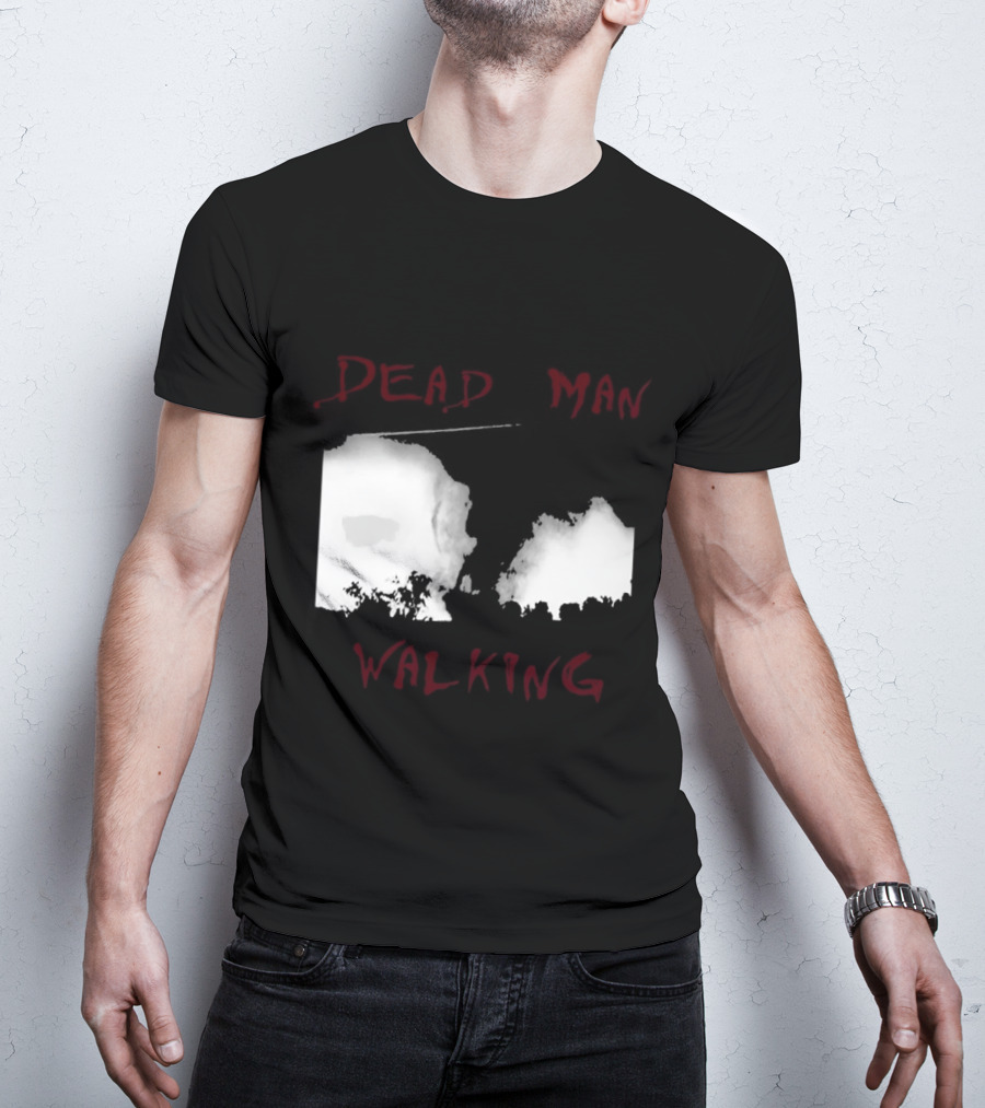 Dead Man Walking Zombie Hand Print Grunge T-Shirt