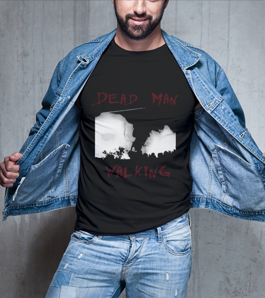 Dead Man Walking Zombie Hand Print Grunge T-Shirt