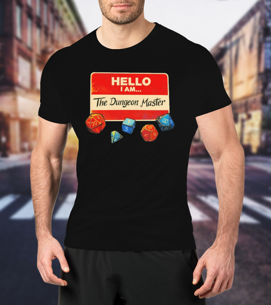 Hello I Am The Dungeon Master Dice RPG Gaming T-Shirt