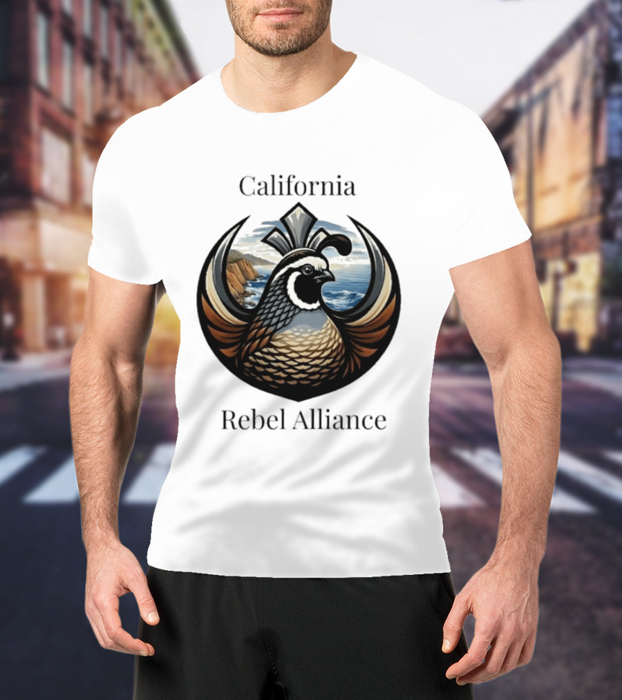 California Rebel Alliance Quail Coastal T-Shirt