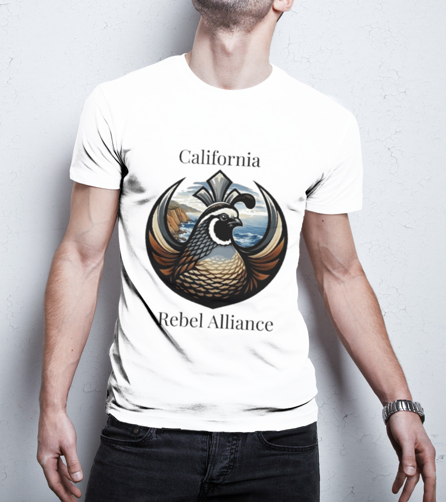 California Rebel Alliance Quail Coastal T-Shirt