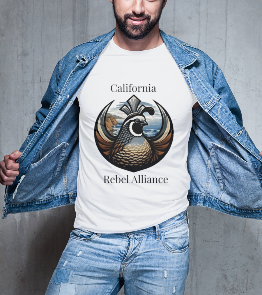 California Rebel Alliance Quail Coastal T-Shirt