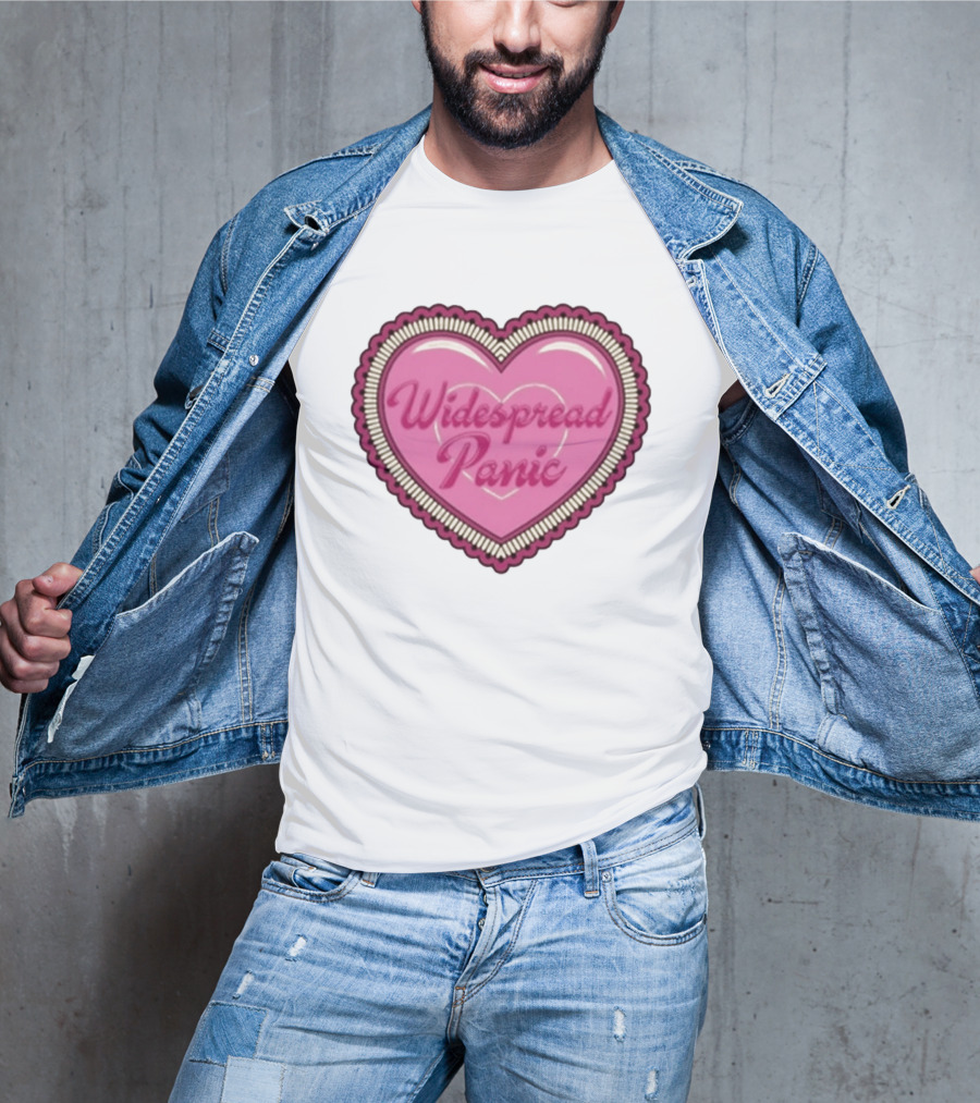 Widespread Panic Heart Pink Love T-Shirt